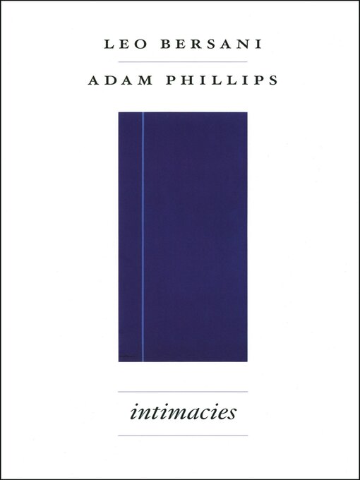 Title details for Intimacies by Leo Bersani - Available